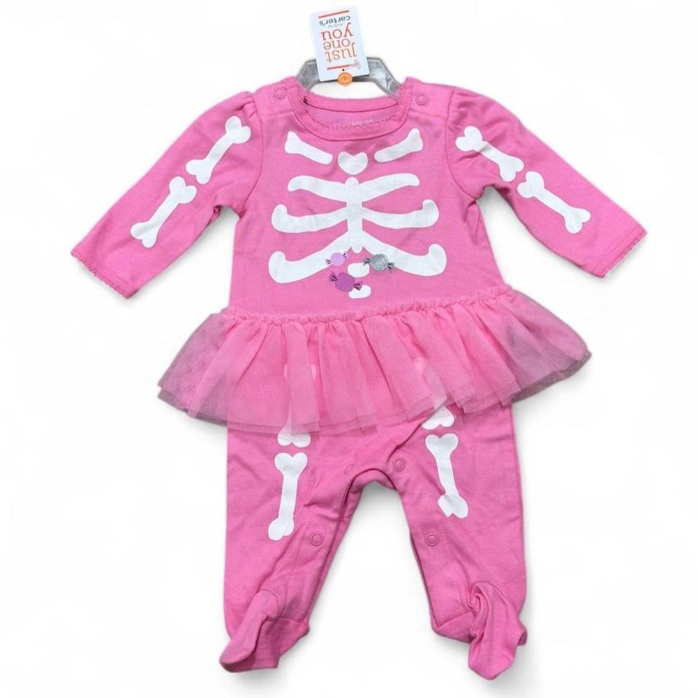 Pink Skeleton Tutu Footies Sleep & Play Outfit Just One You Carter's Newborn